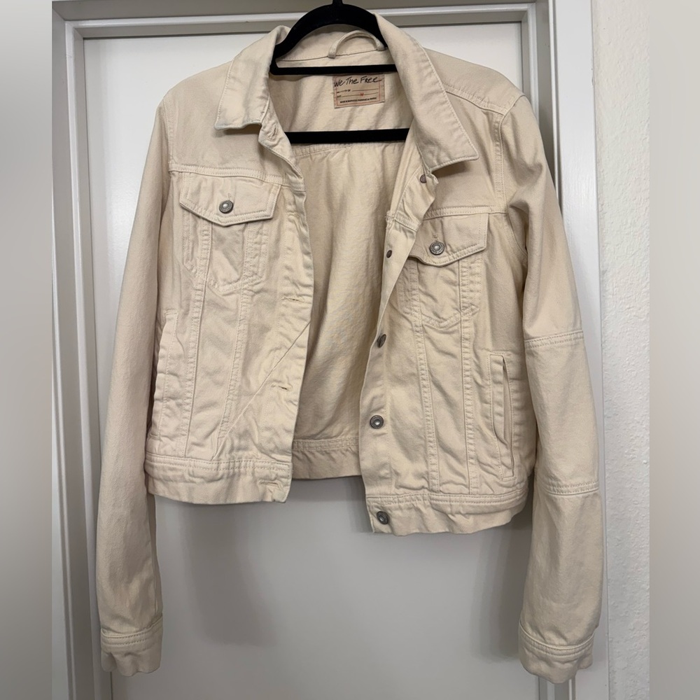 Free People Ivory Denim Jacket